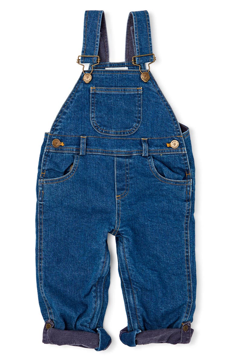 DOTTY DUNGAREES Kids' Stonewash Stretch Cotton Denim Overalls, Main, color, 