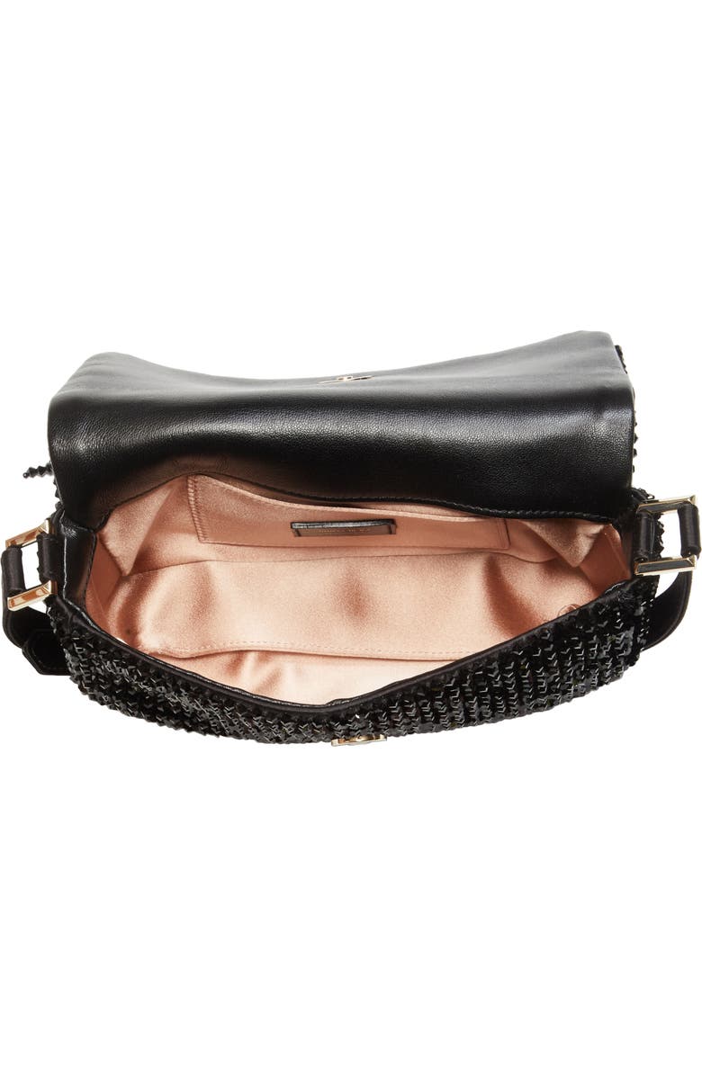 Jimmy Choo Mini Avenue Beaded Shoulder Bag, Alternate, color,