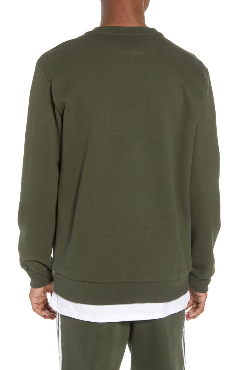 adidas Originals adidas Outline Trefoil Crewneck Sweatshirt, Alternate, color, 