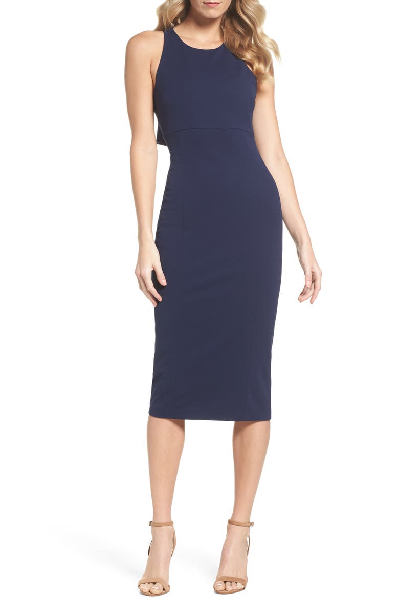 Clover and Sloane Open Back Sheath Dress, Main, color, 
