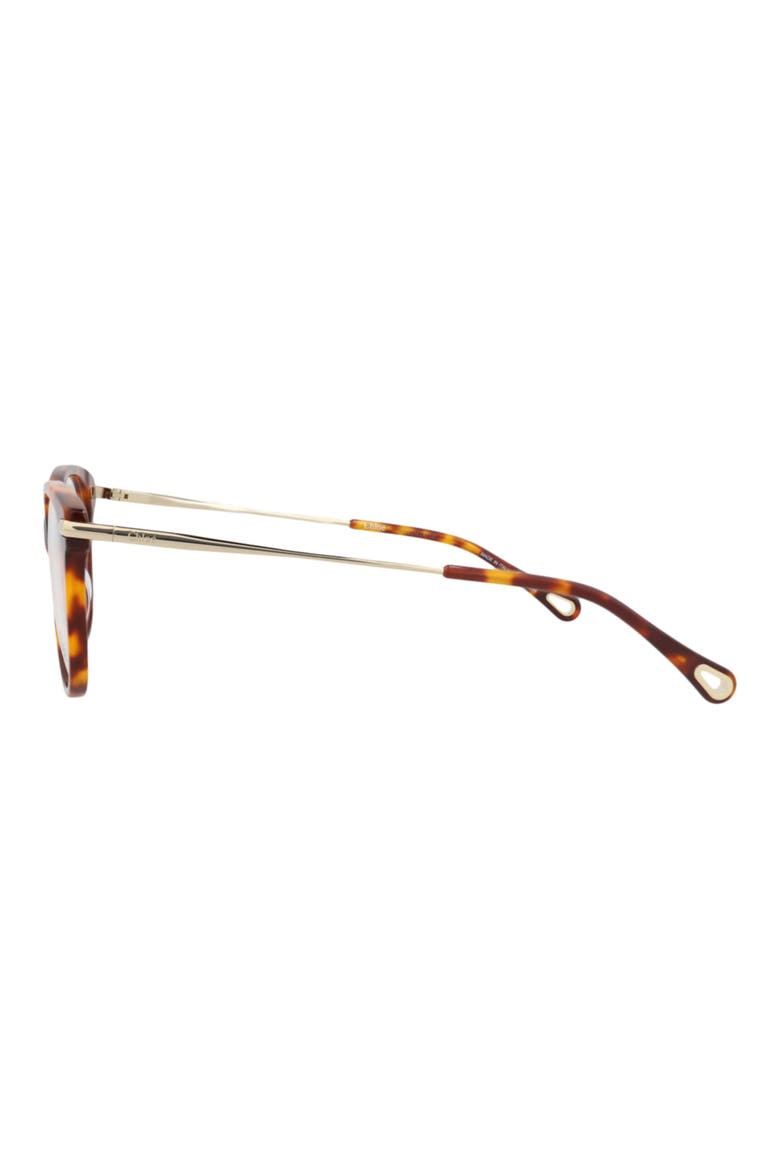 53mm Cat Eye Optical Glasses, Alternate, color, HAVANA GOLD TRANSPARENT