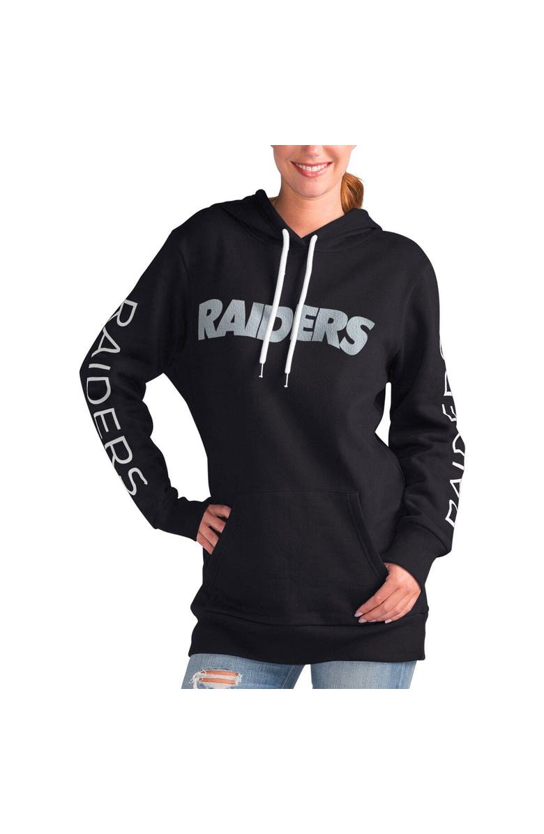 G-III 4HER BY CARL BANKS Women's G-III 4Her by Carl Banks Black Las Vegas Raiders Extra Inning Pullover Hoodie, Main, color, Black