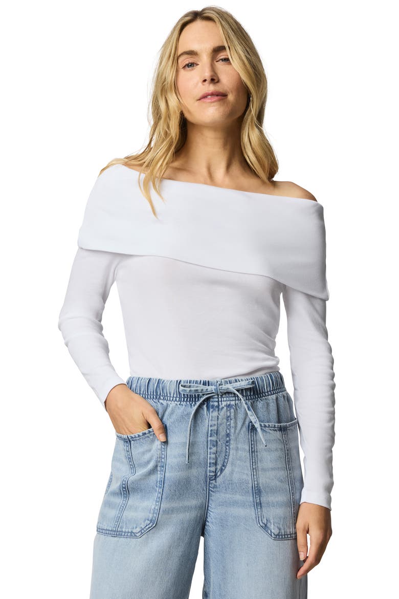 Josie Off the Shoulder Top, Alternate, color, WHITE