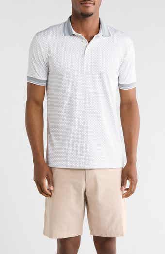 DENIM AND FLOWER Tipped Geometric Knit Polo