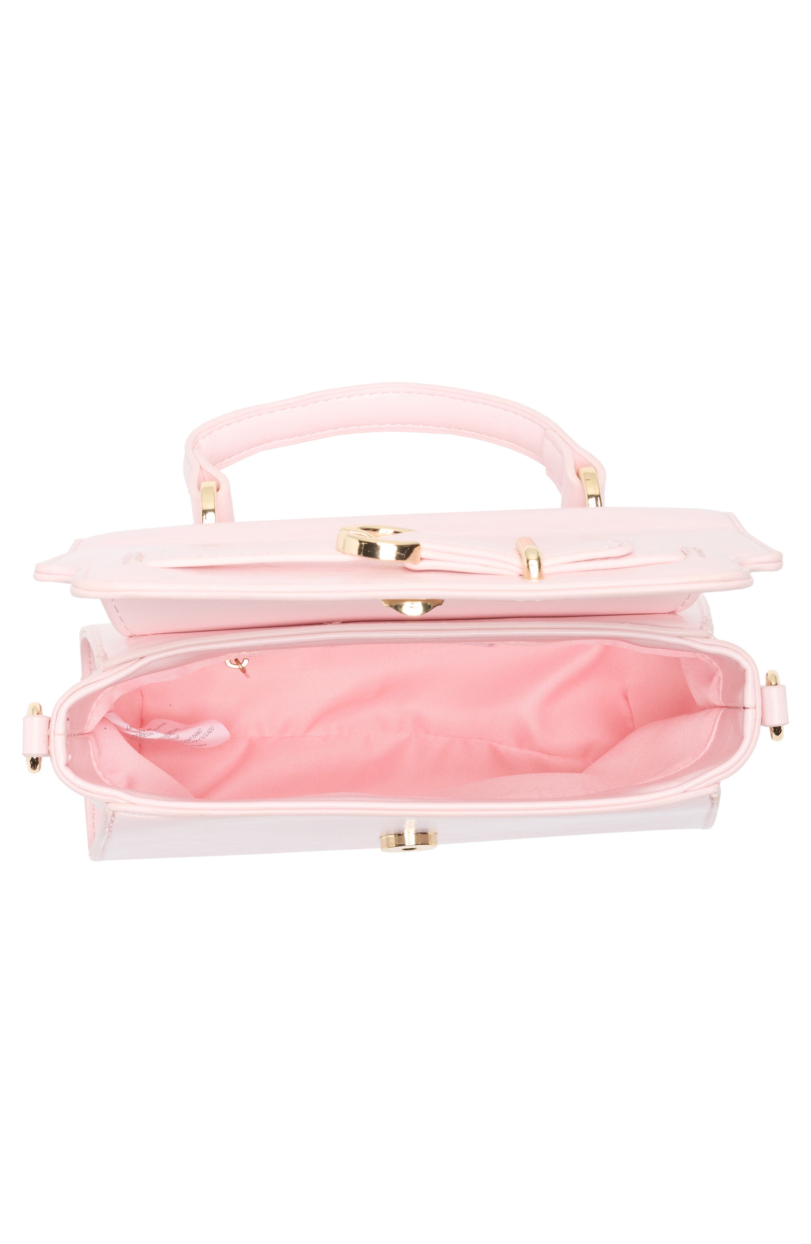 Madden Girl Faux Leather Top Handle Bag, Alternate, color, Primrose