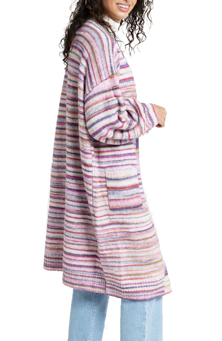 SAACHI Stripe Knit Coatigan, Alternate, color, Pink