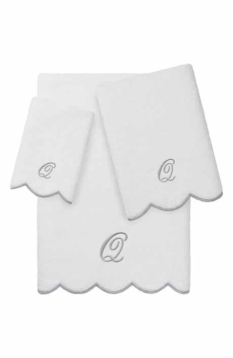 Scallop Personalized Monogram 3-Piece Towel Set