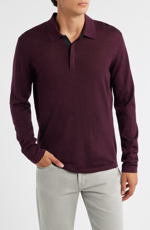 Thomas Merino Wool Long Sleeve Polo