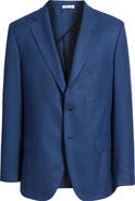 Peter Millar Hyperlight Soft Blue Houndstooth Wool & Silk Sport Coat