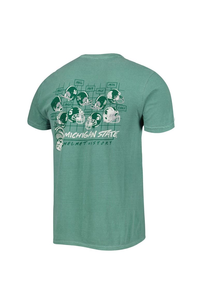 Men's Green Michigan State Spartans Vault Helmet History Comfort T-Shirt, Alternate, color, Green
