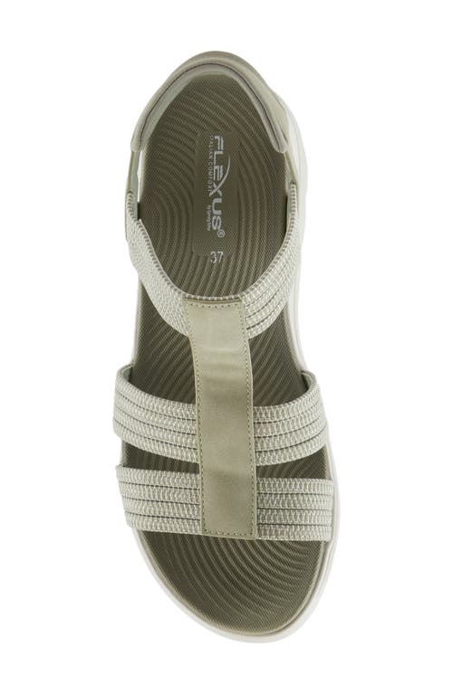 Flexus By Spring Step Cardona Wedge Sandal In Sage Green