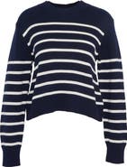 Barbour Emery Stripe Crop Cotton & Cashmere Sweater