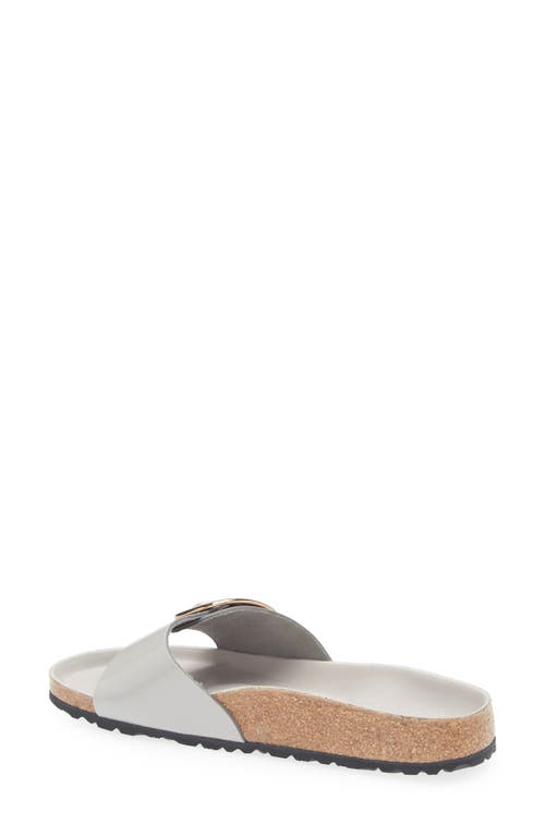 Shop Birkenstock Madrid Big Buckle Slide Sandal In Stone Coin