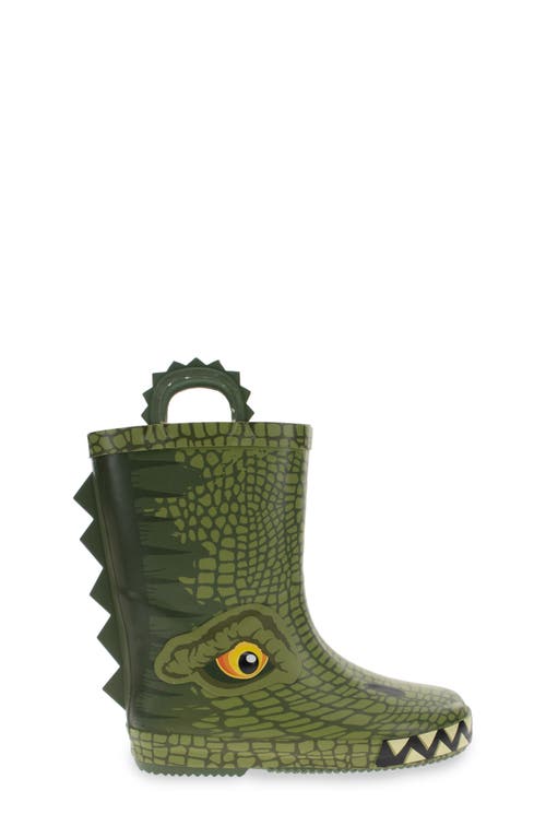Western Chief Kids' T-rex Rain Boot In Green