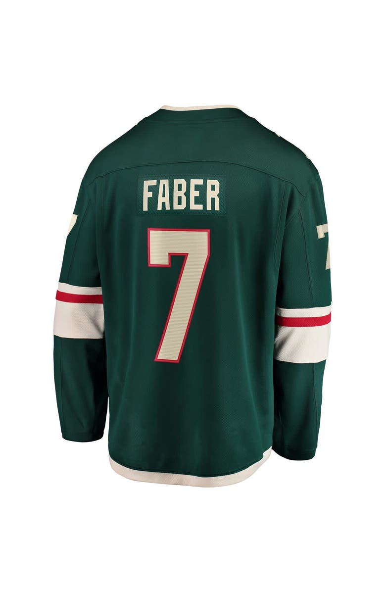 FANATICS Men's Fanatics Brock Faber Green Minnesota Wild Home Breakaway Player Jersey, Alternate, color, 