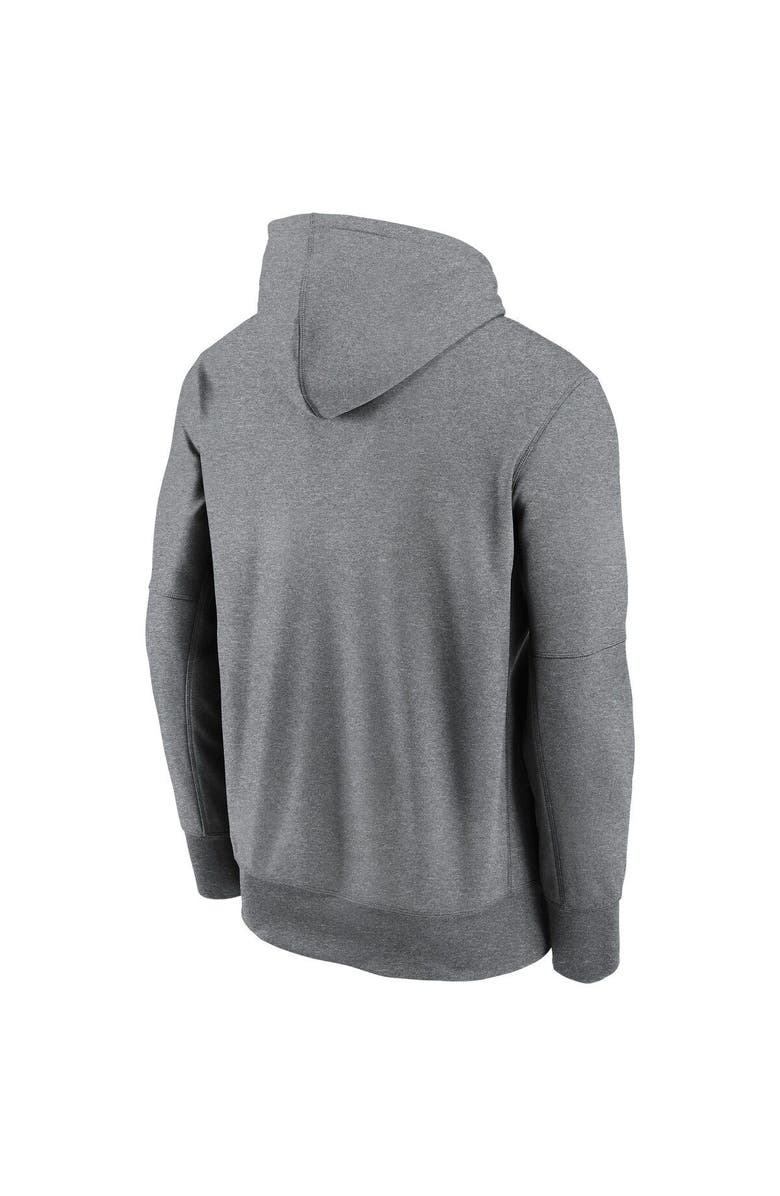 Nike Men's Nike Heathered Charcoal Chicago Bears Fan Gear Primary Logo Therma Performance Pullover Hoodie, Alternate, color, 