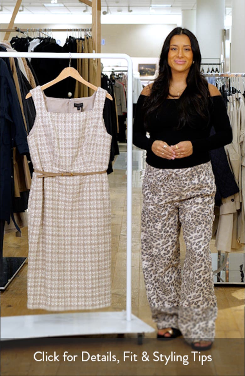 Sleeveless Tweed Midi Dress, sales video thumbnail