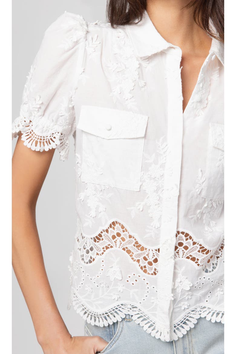 Mina 3D Voile Shirt, Alternate, color, White