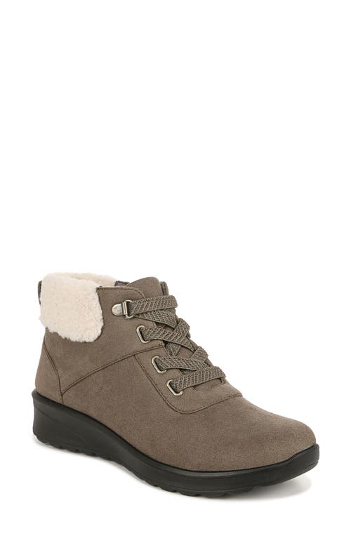 BZees Generation Faux Shearling Cuff Bootie in Olive 