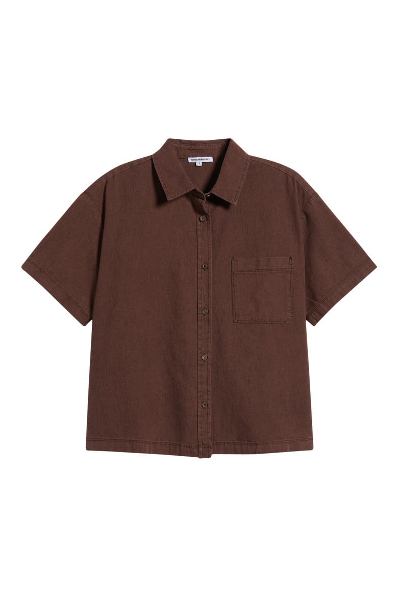 French Button-Up Shirt, Alternate, color, FRENCH ROAST