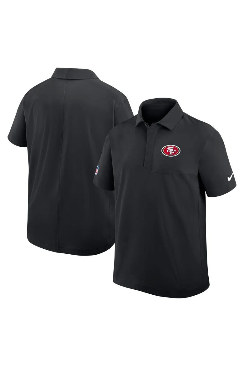 Men's Nike Black San Francisco 49ers Sideline City Pride Woven Performance Polo, Alternate, color, Black