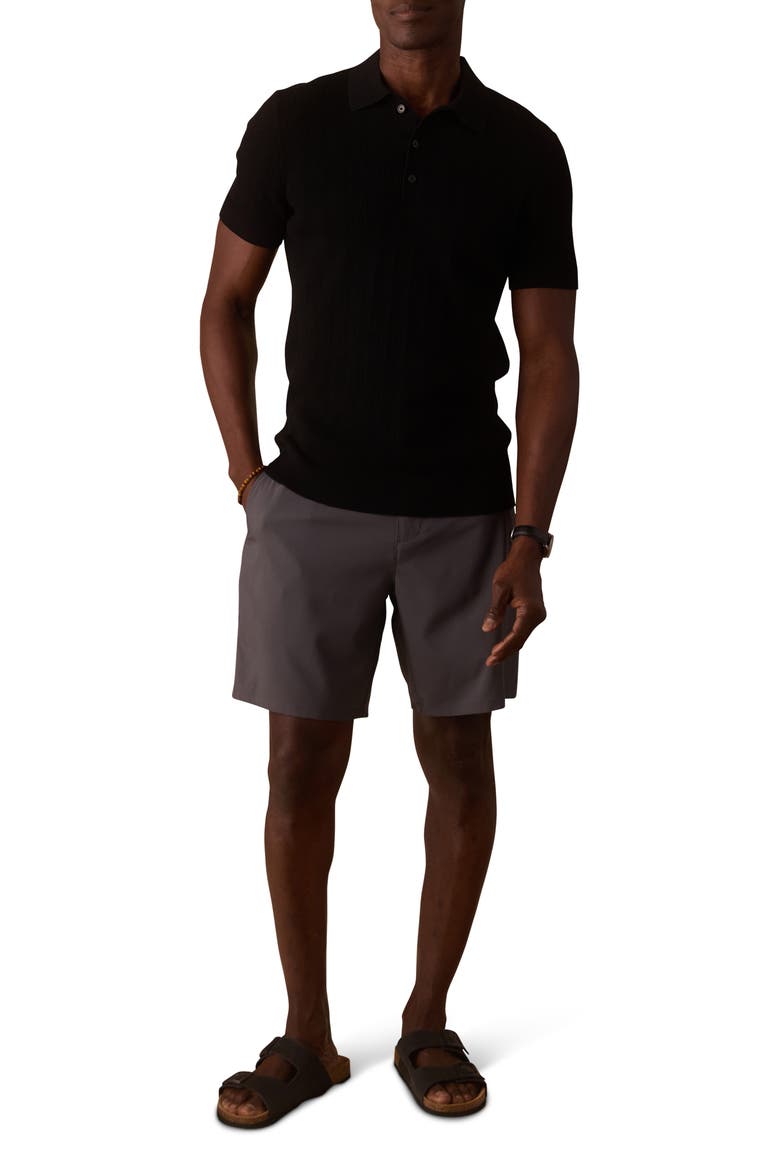 Everyday Flat Front Shorts, Alternate, color, STEEL