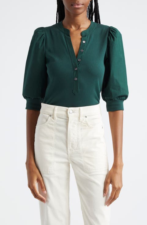 Coralee Front Button Blouse