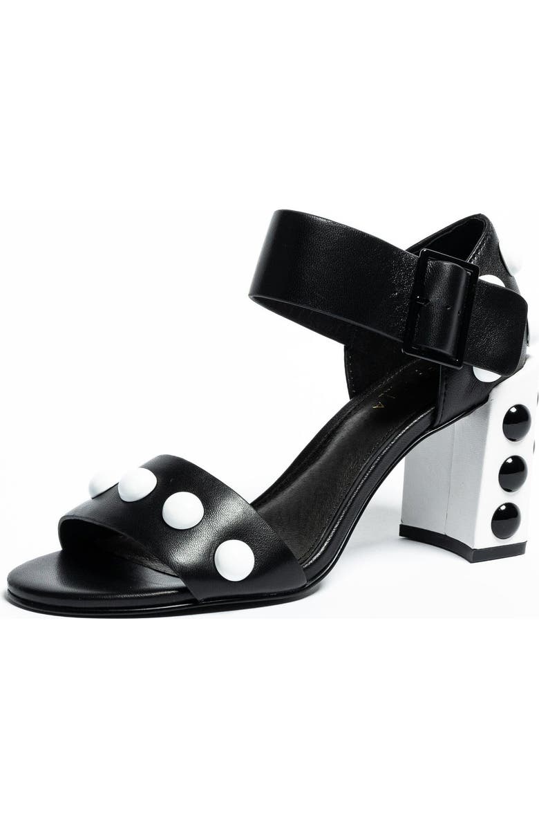 Cecelia New York Gail Studded Block Heel Sandal, Alternate, color,