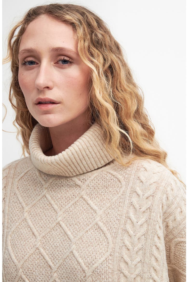 Burne Wool Blend Turtleneck Sweater, Alternate, color, OATMEAL