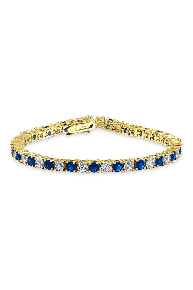 CZ Tennis Bracelet, Main, color, BLUE