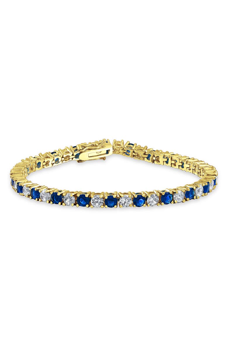 BLING JEWELRY CZ Tennis Bracelet, Main, color, Blue