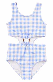 Kids' Ring Cutout One-Piece Swimsuit