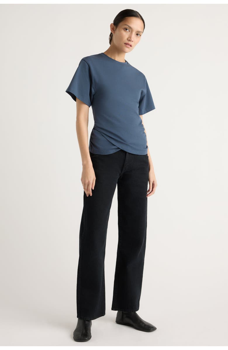 Modern Citizen Janette Front-Wrap Jersey Tee, Alternate, color, Vintage Blue