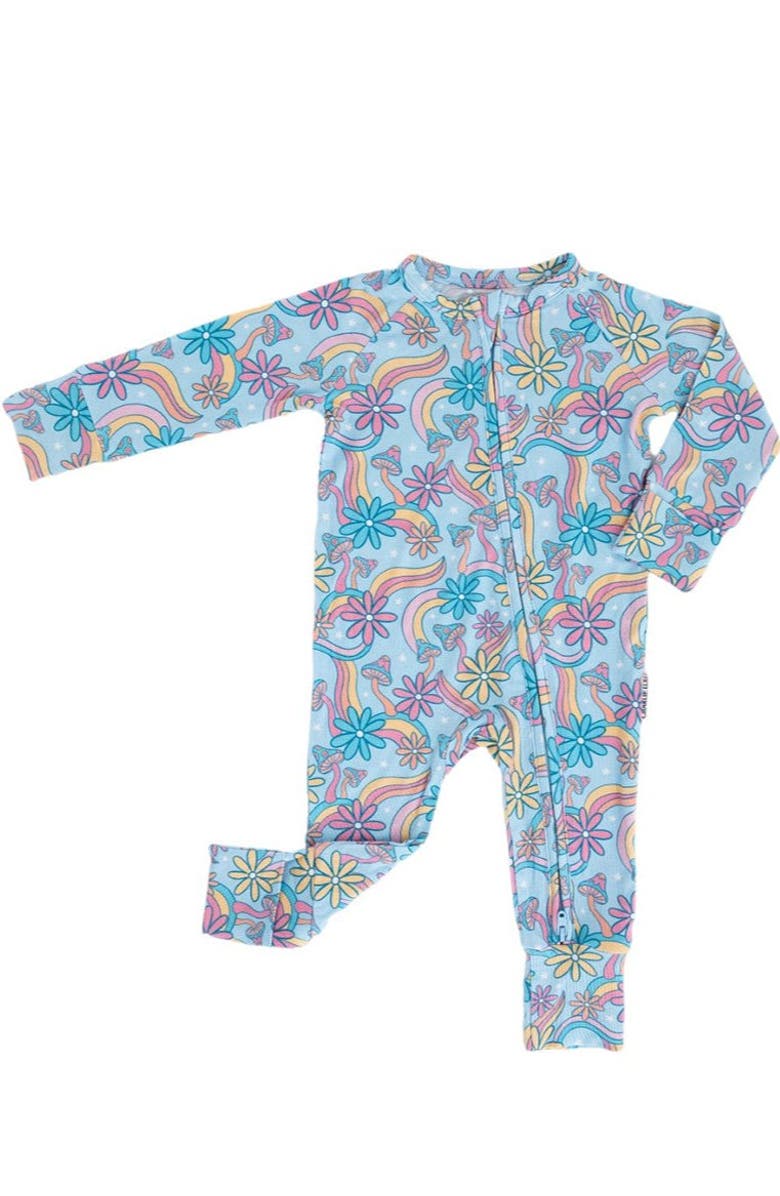 Charlie Lou Baby<sup>®</sup> Groovy Fall After All Double Zipper Convertible Romper, Main, color, Blue