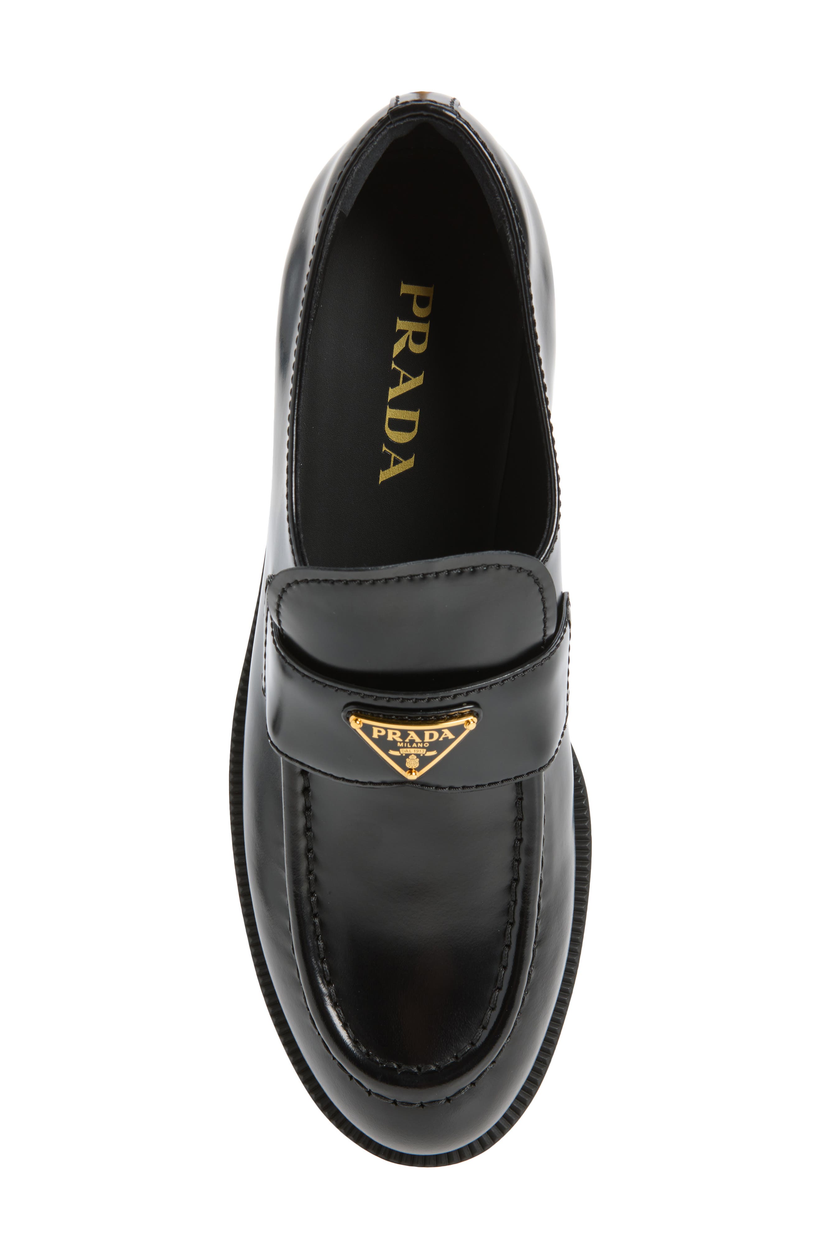 Brushed Leather Loafer, Alternate, color, NERO