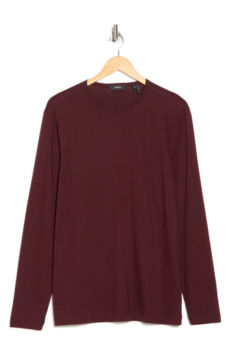 Theory Precise Long Sleeve T-Shirt, Alternate, color, Malbec