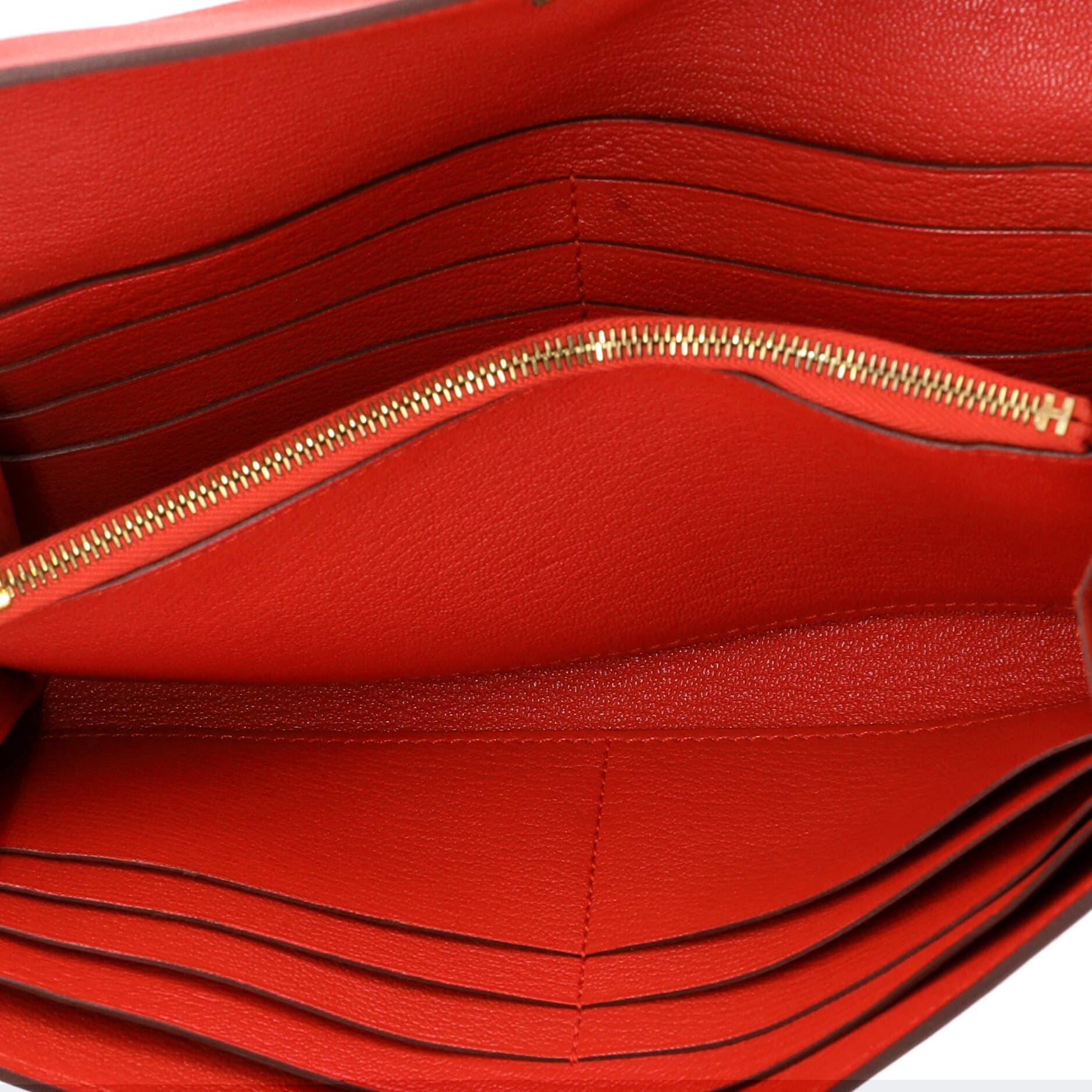 Kelly Wallet Chevre Mysore Long, Alternate, color, Rouge Tomate
