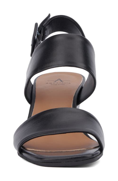 Aquatalia Rayma Water Repellent Slingback Sandal In Black