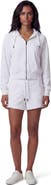 Lords of Harlech Womens Cropped Terry Toweling Zip Hoodie