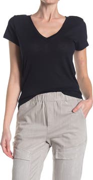 Vince Little Boy Short Sleeve V-Neck Tee