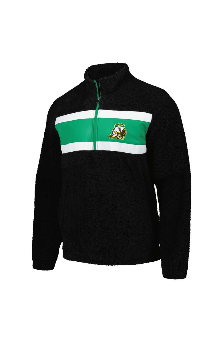G-III SPORTS BY CARL BANKS Men's G-III Sports by Carl Banks Black Oregon Ducks Pinch Runner Half-Zip Top, Alternate, color, Black