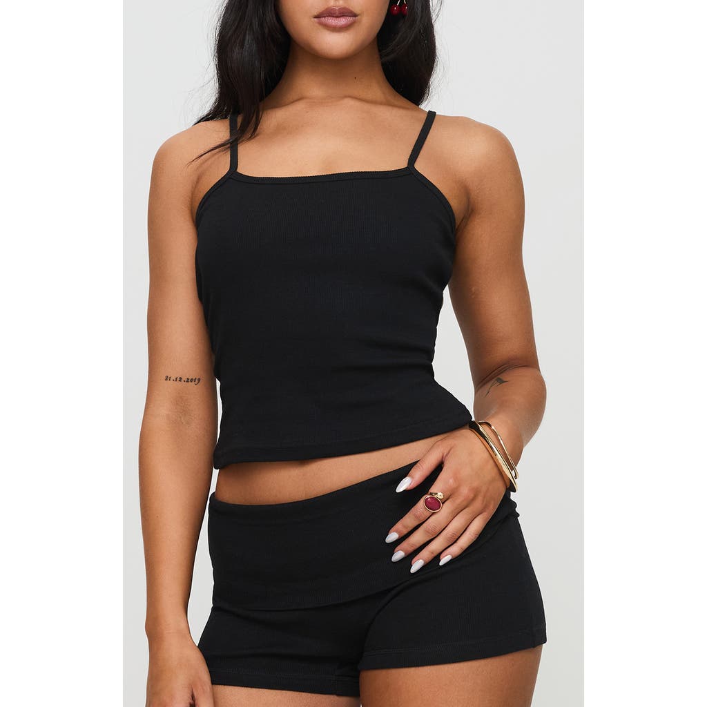 Princess Polly Baseline Square Neck Camisole In Black