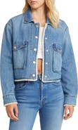BLANKNYC High Pile Fleece Lined Crop Denim Jacket