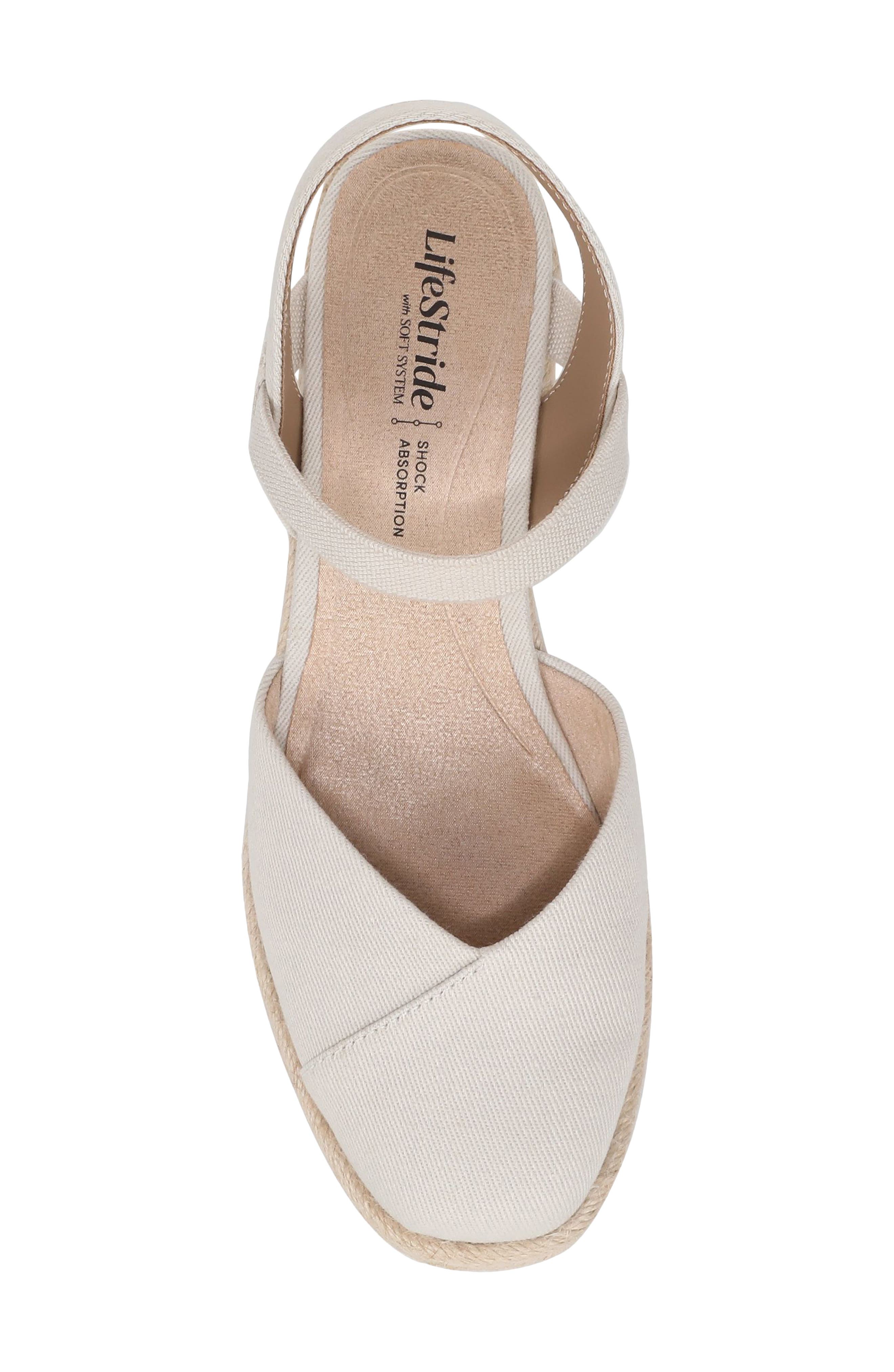 Pilar Slingback Espadrille Platform Wedge Sandal, Alternate, color, BONE