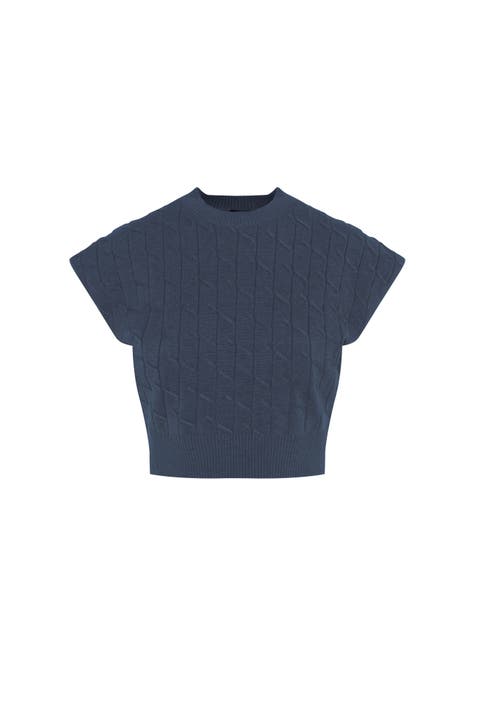 Cable Knit Soft Stretch Vest