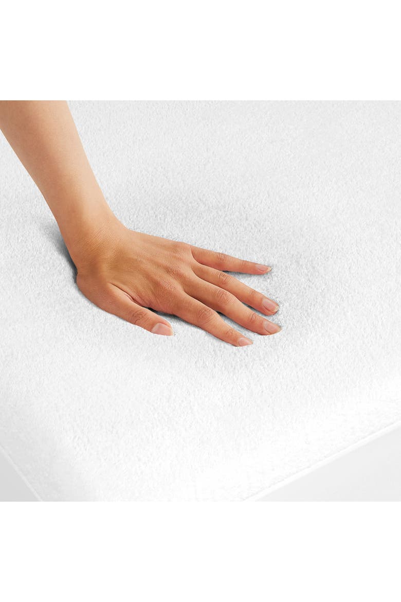Cotton Terry Waterproof Mattress Protector - Full XL, Alternate, color, White