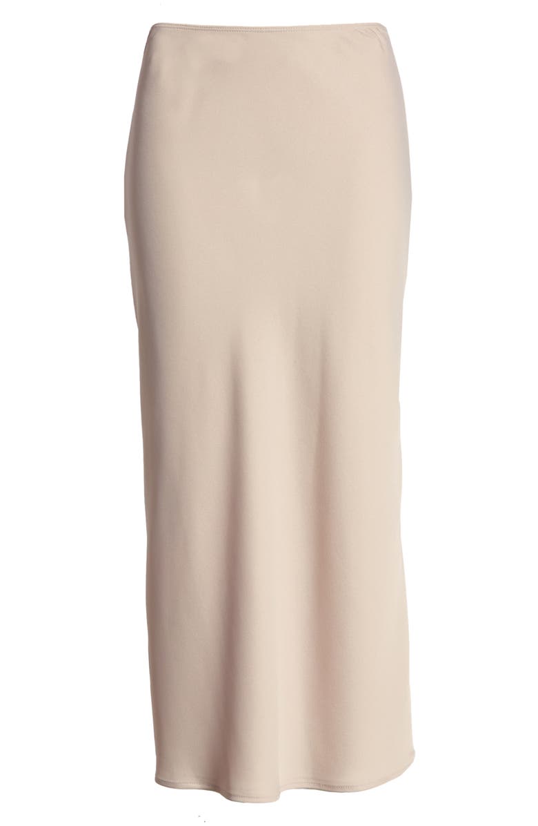 Topshop Matte Satin Bias Cut Skirt, Alternate, color, 