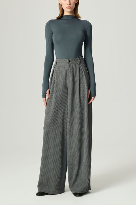 Long-Sleeve Mock-Neck Jersey Bodysuit