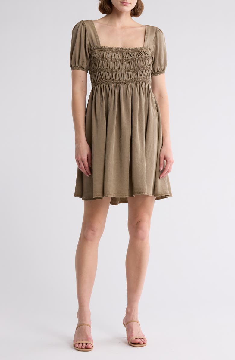Blu Pepper Smocked Minidress, Main, color,