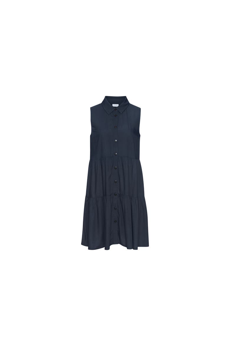 Tiered Shirt Dress, Alternate, color, Navy